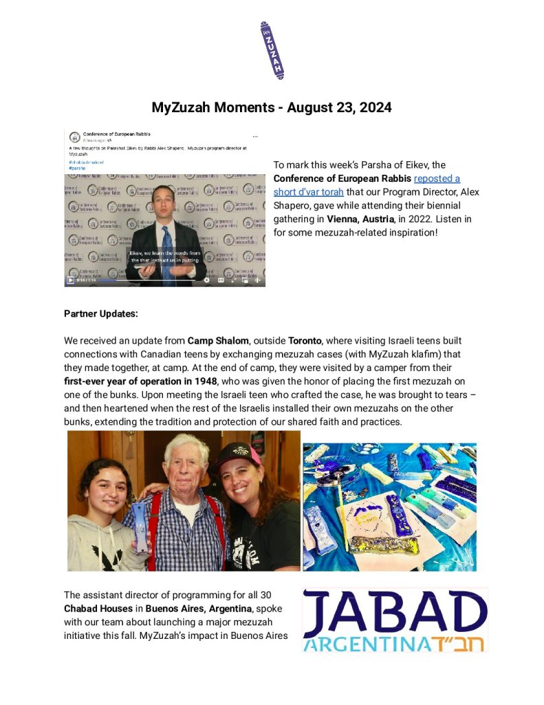 thumbnail of MyZuzah Moments – August 23, 2024